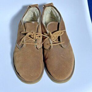 UGG Maksim Men's 12 Chukka Chestnut Suede Sheepskin Lined Lace up Ankle Boots